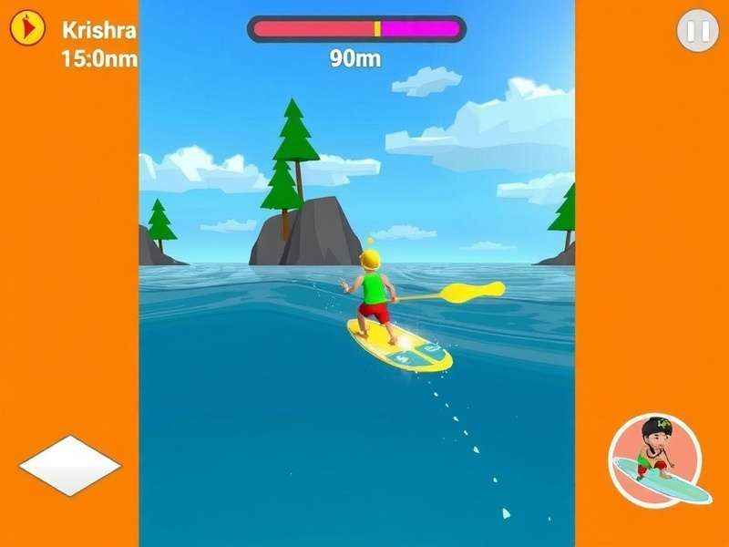 Krishna River Surfer Gameplay Screenshot 1